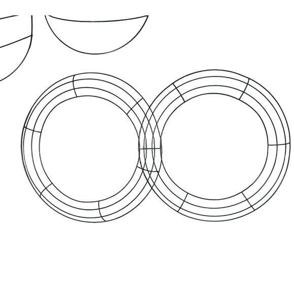 NWT Wreath Form Set - 3 Pumpkin & 2 Circular - Floral Garden - Picture 5 of 7